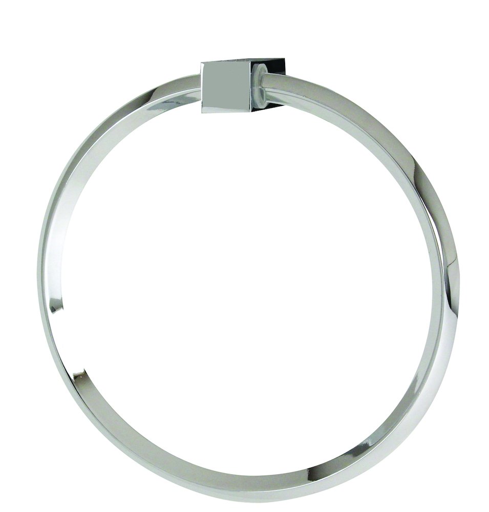 Solid Brass Towel Ring in Polished Chrome