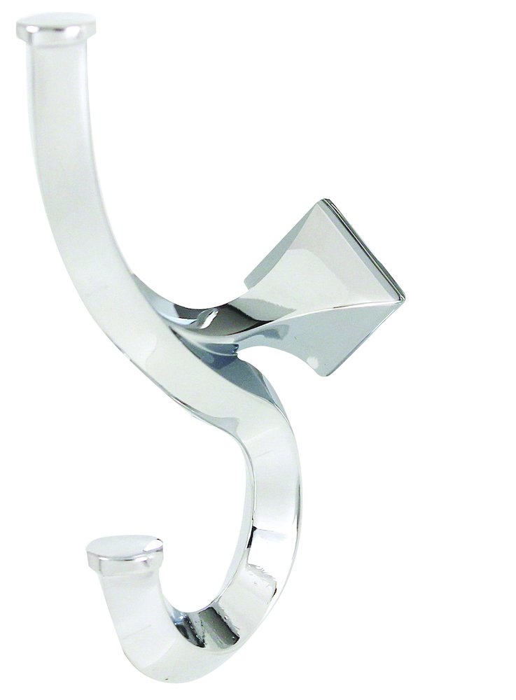 Solid Brass Single Robe Hook in Polished Chrome