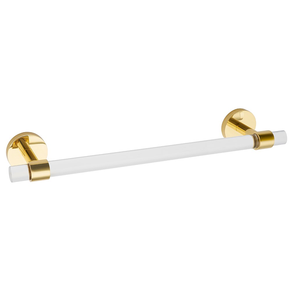 24" Centers Towel Bar in Unlacquered Brass