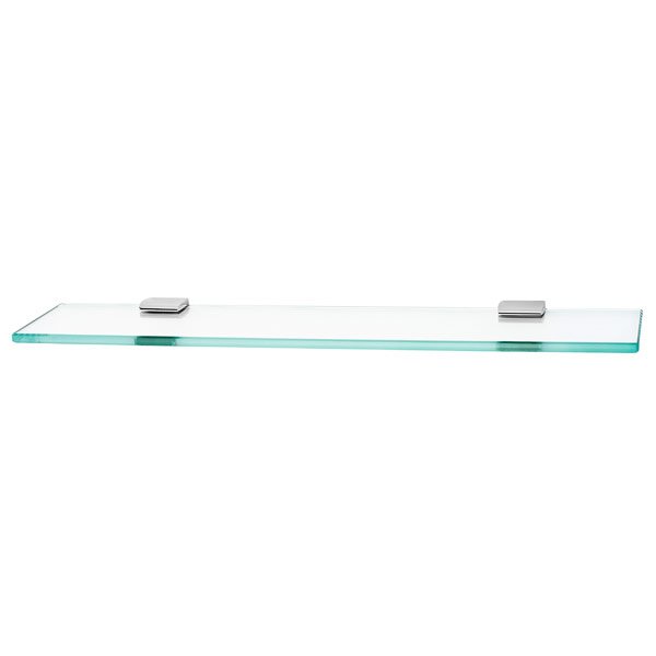 24" Glass Shelf with Brackets in Polished Chrome