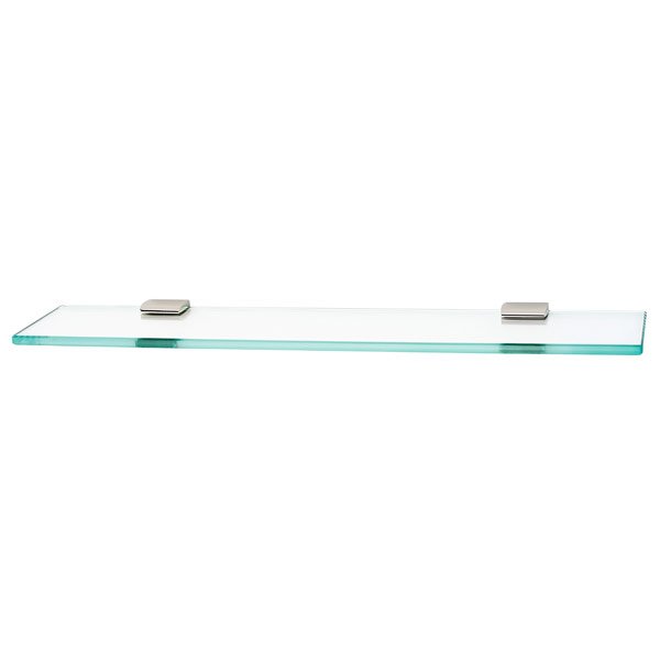 24" Glass Shelf with Brackets in Polished Nickel