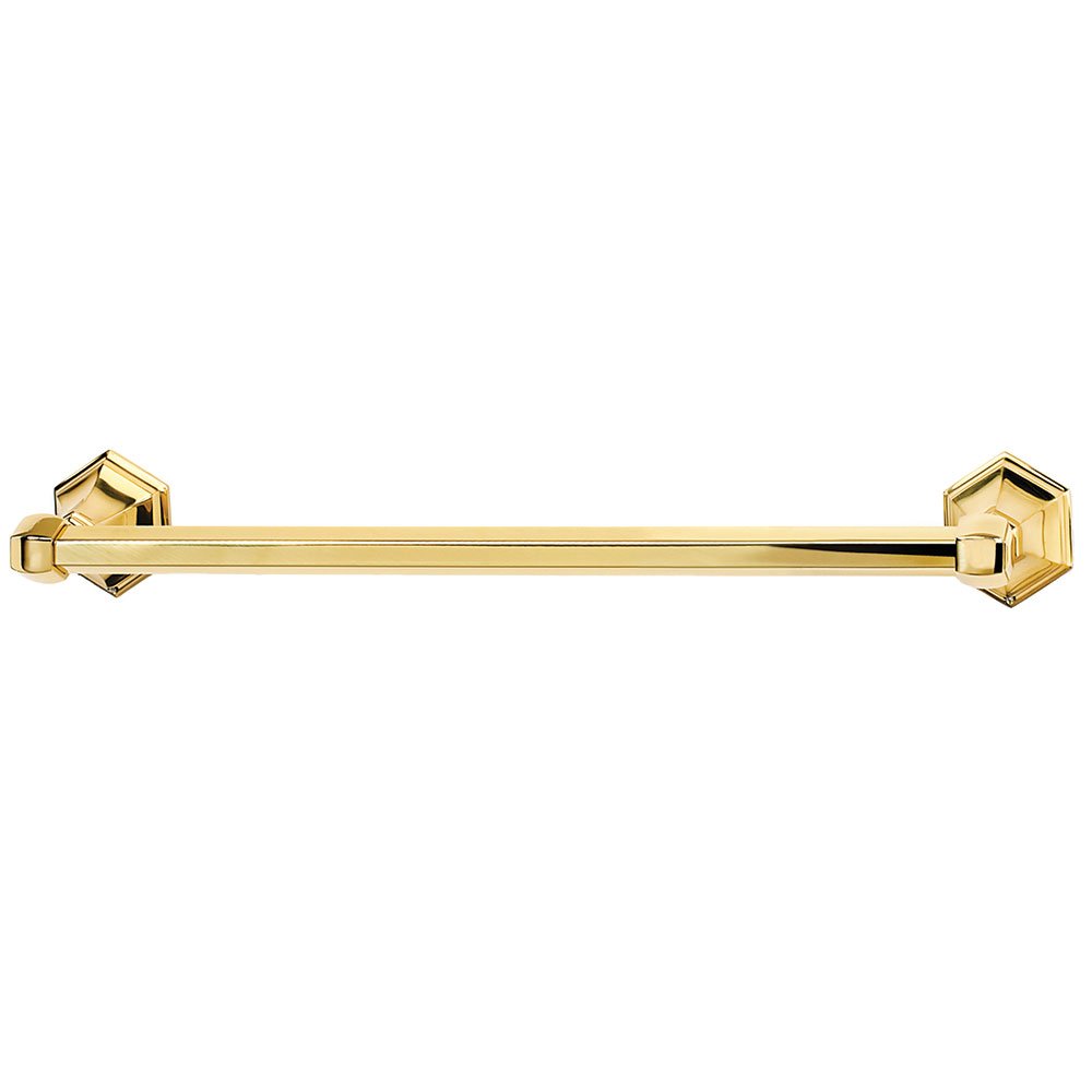 18" Towel Bar in Unlacquered Brass