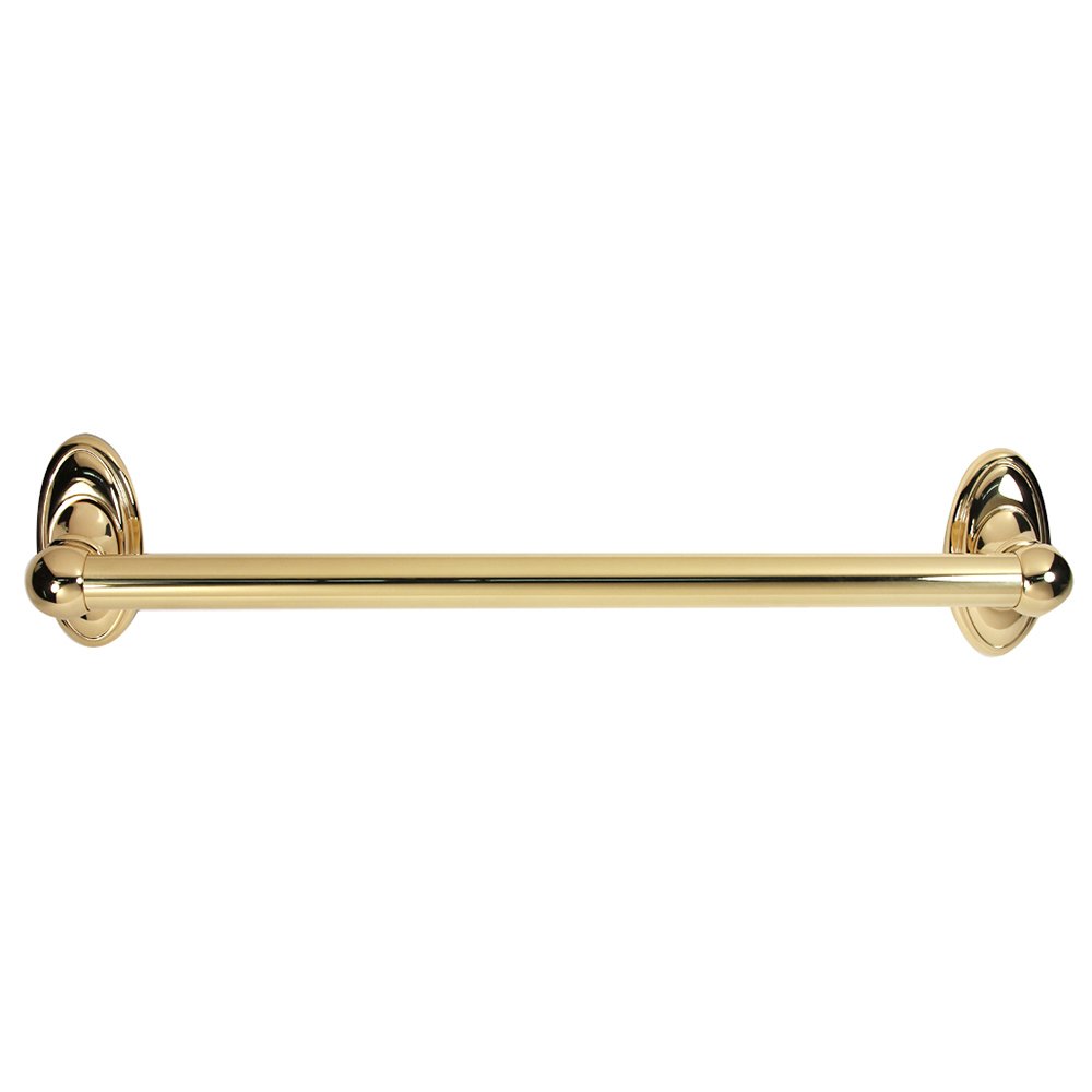 18" Residential Grab Bar (1" Diameter) in Unlacquered Brass