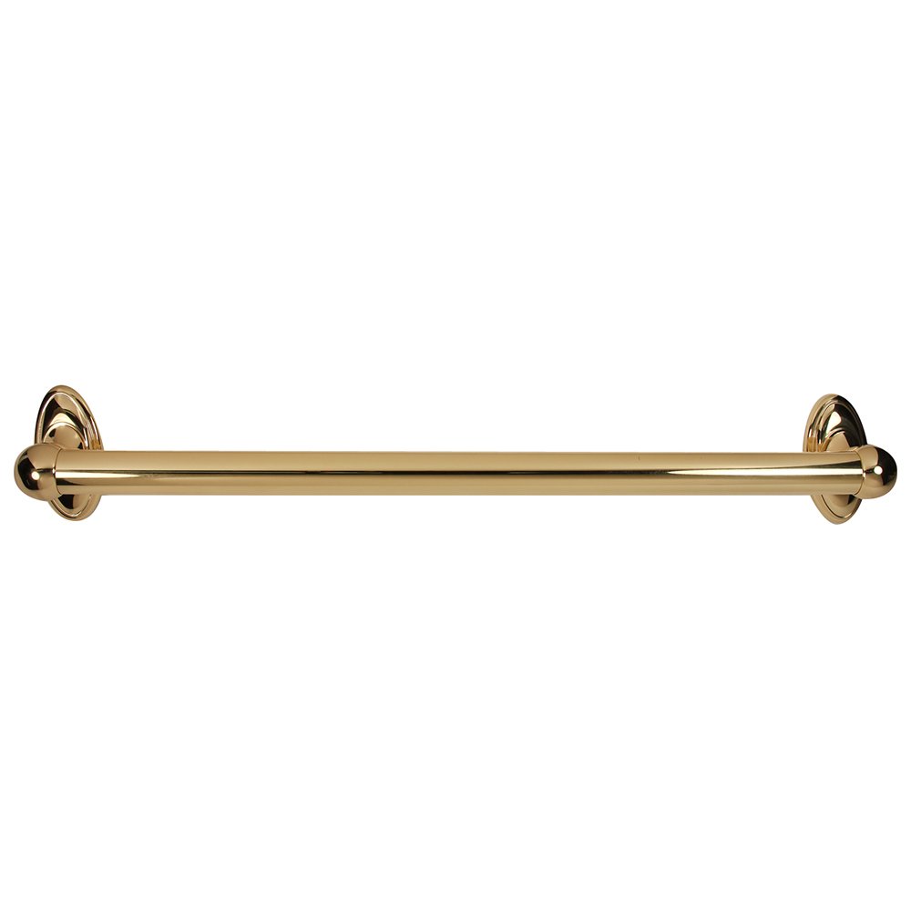 24" Residential Grab Bar (1" Diameter) in Unlacquered Brass