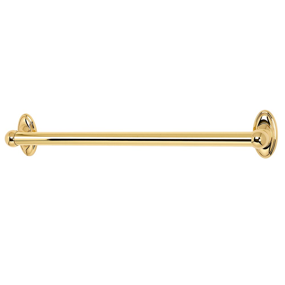 24" Residential Grab Bar (1 1/4" Diameter) in Unlacquered Brass