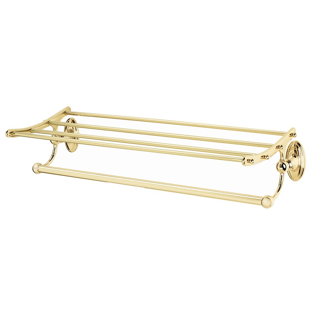 24" Towel Rack in Polished Brass