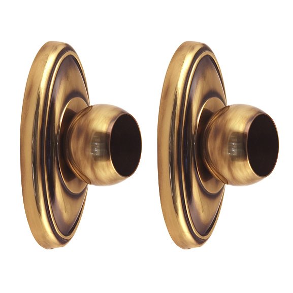 Shower Rod Brackets (priced per pair) in Polished Antique