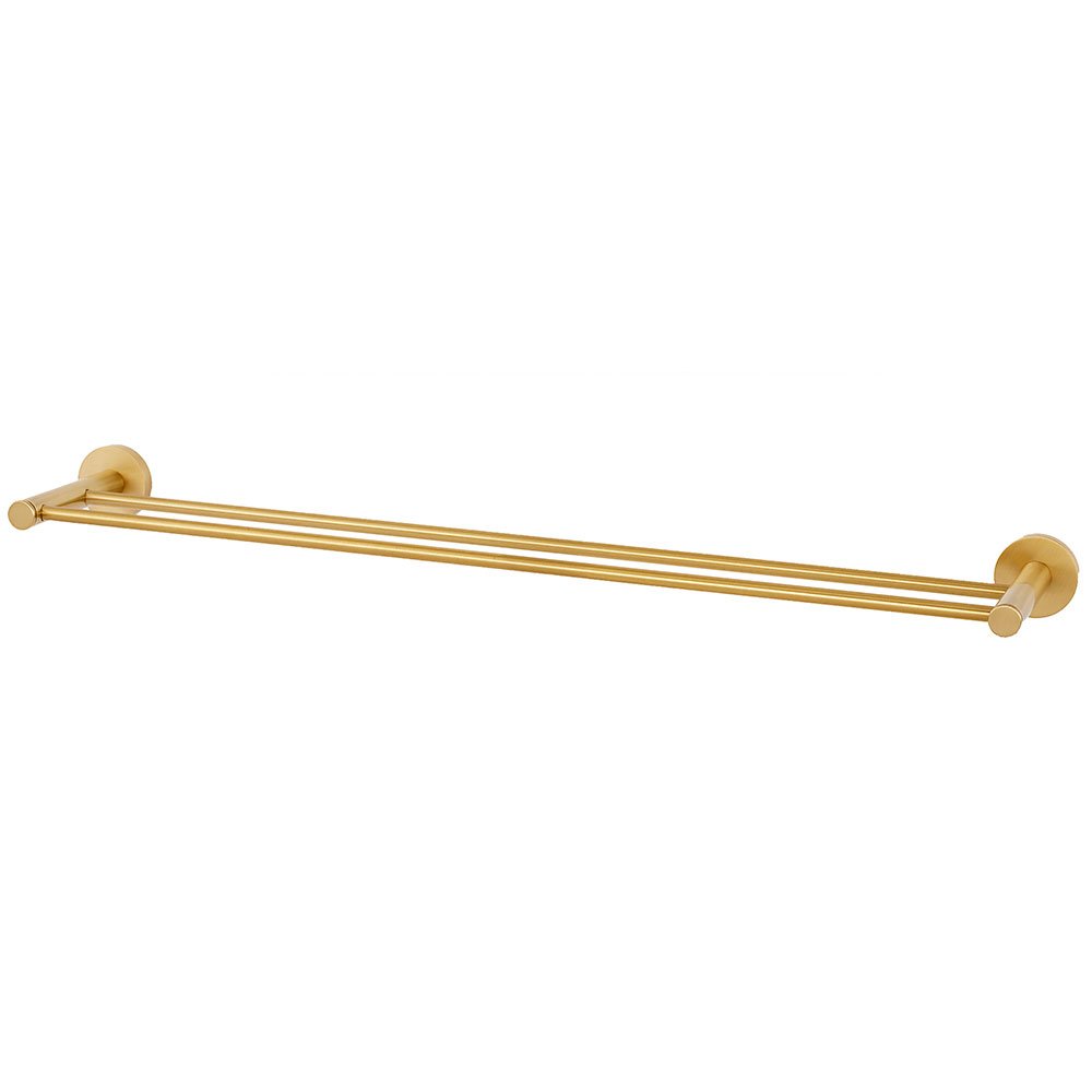 Solid Brass 24" Double Towel Bar in Satin Brass 