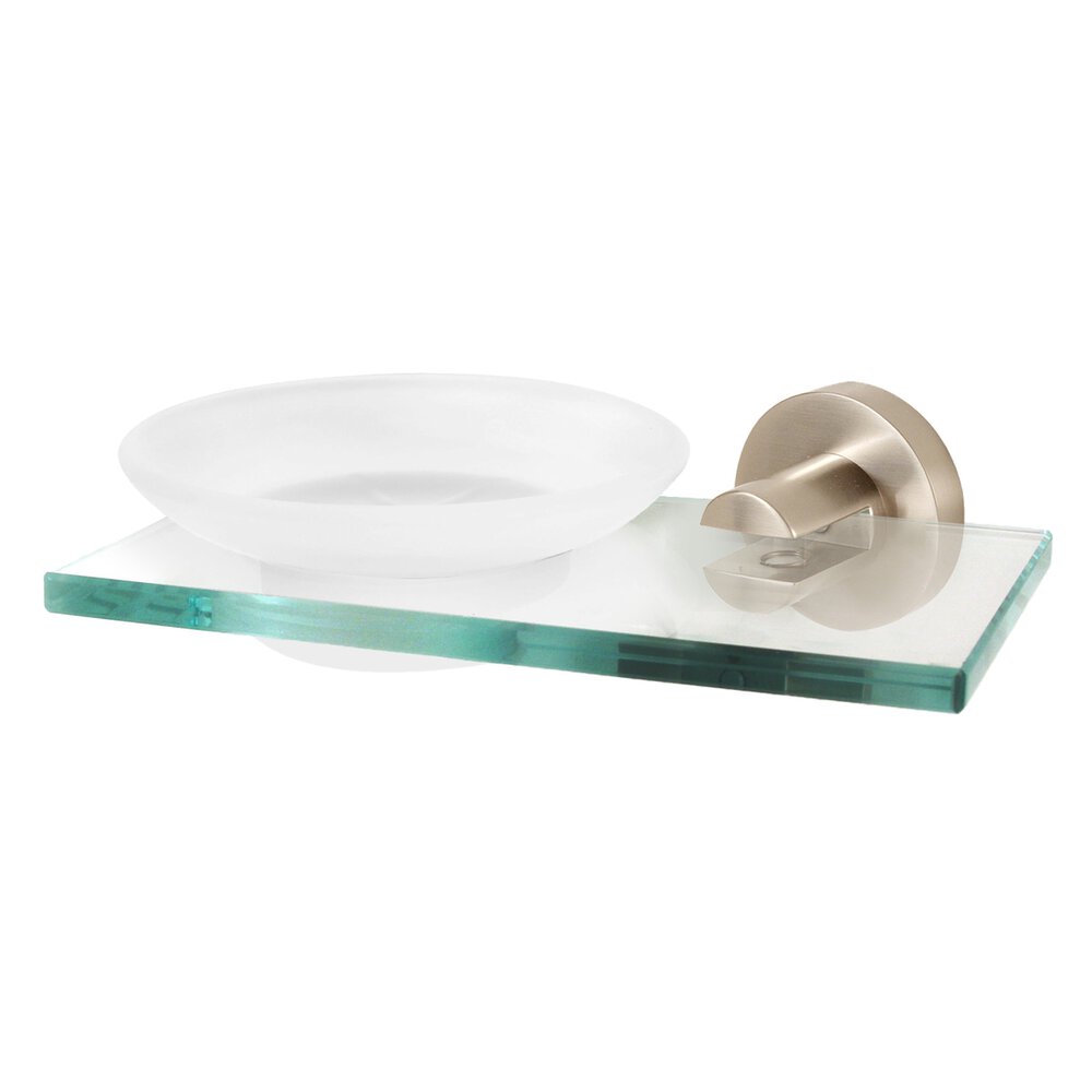 Soap Holder with Dish in Satin Nickel