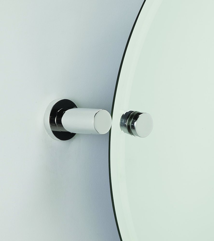 Adjustable Mirror Brackets (Mirror Sold Separately) in Polished Chrome