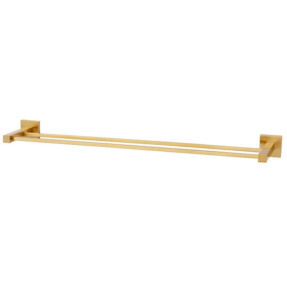 Solid Brass 30" Double Towel Bar in Satin Brass 