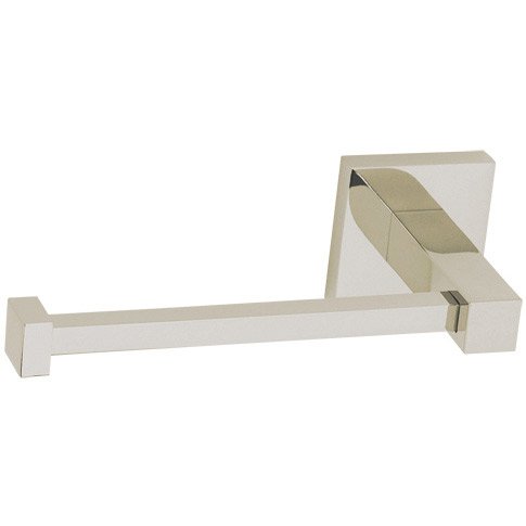 Solid Brass Single Post Tissue Holder in Polished Nickel