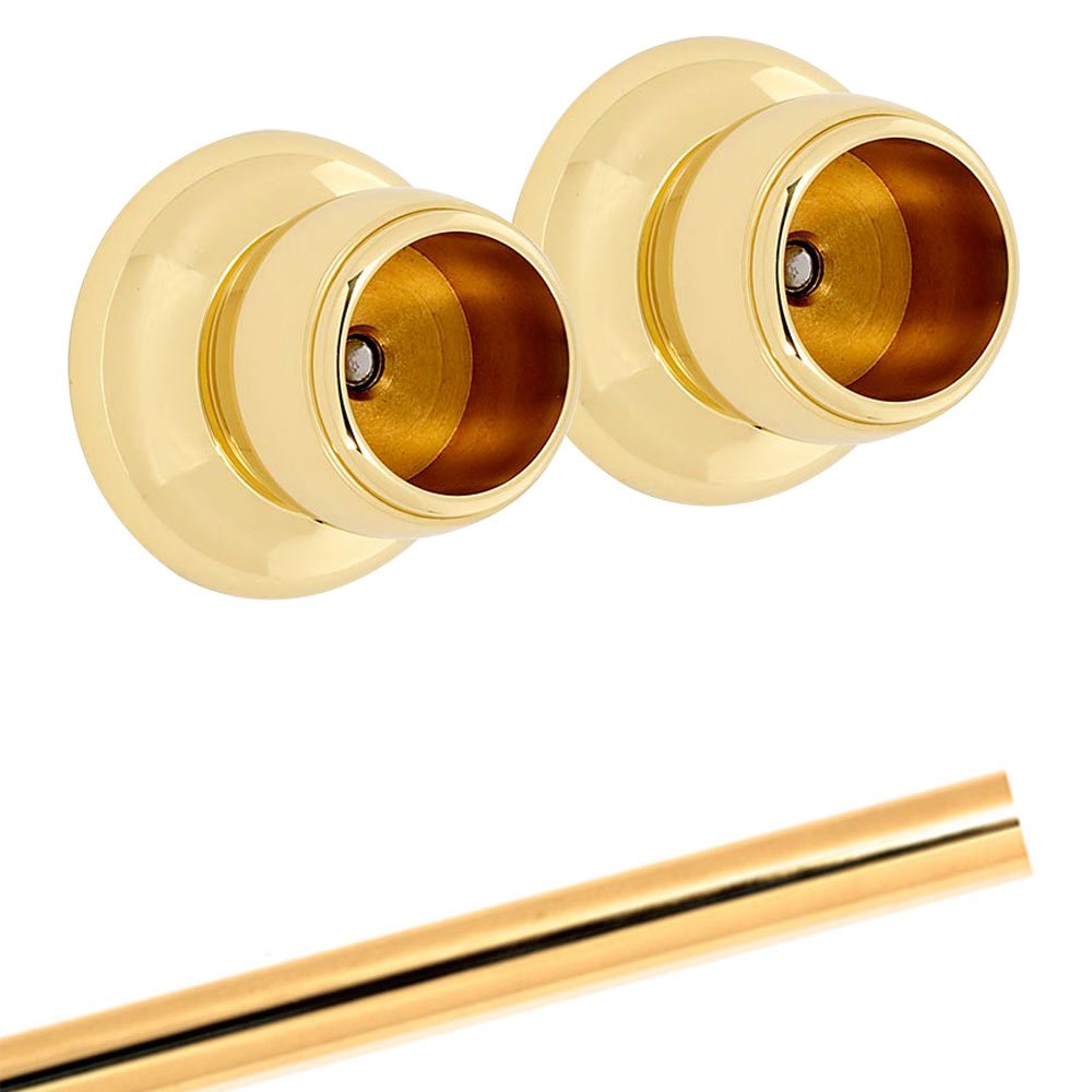 Shower Rod & Brackets in Polished Brass