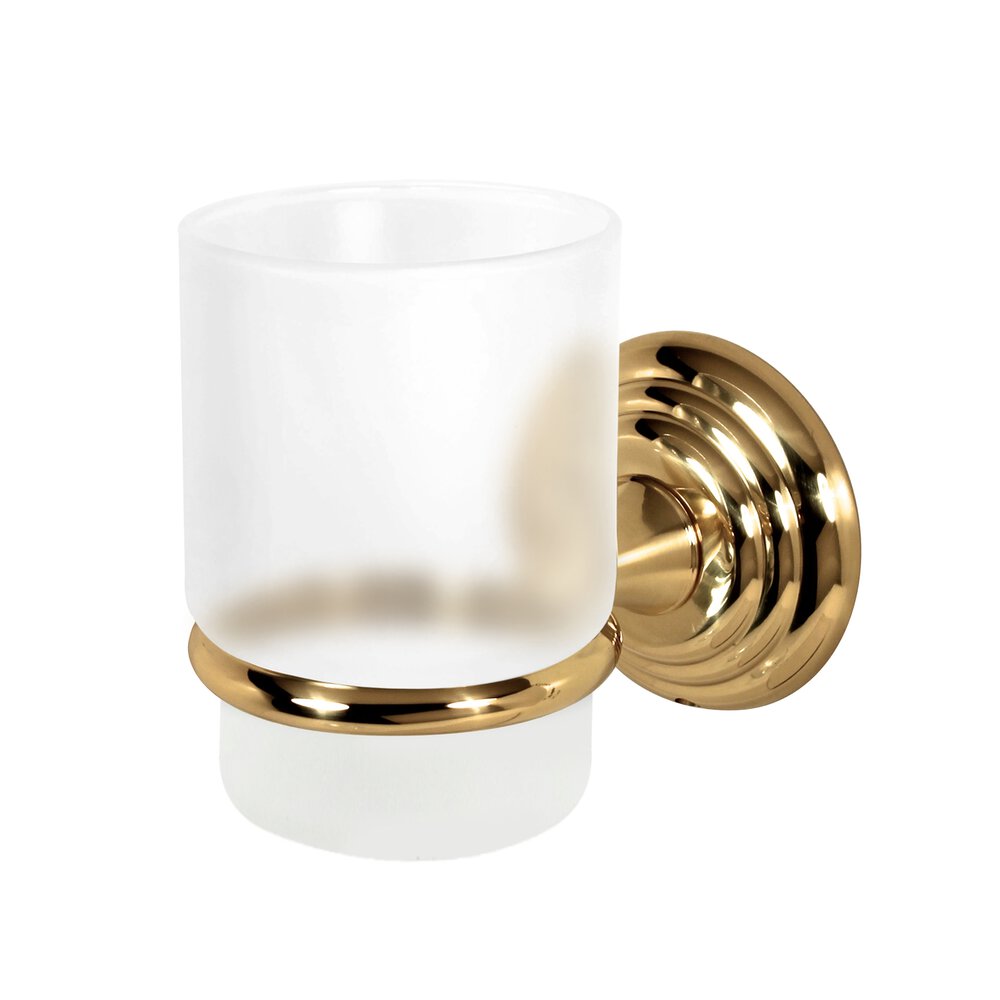 Tumbler Holder with Tumbler in Unlacquered Brass