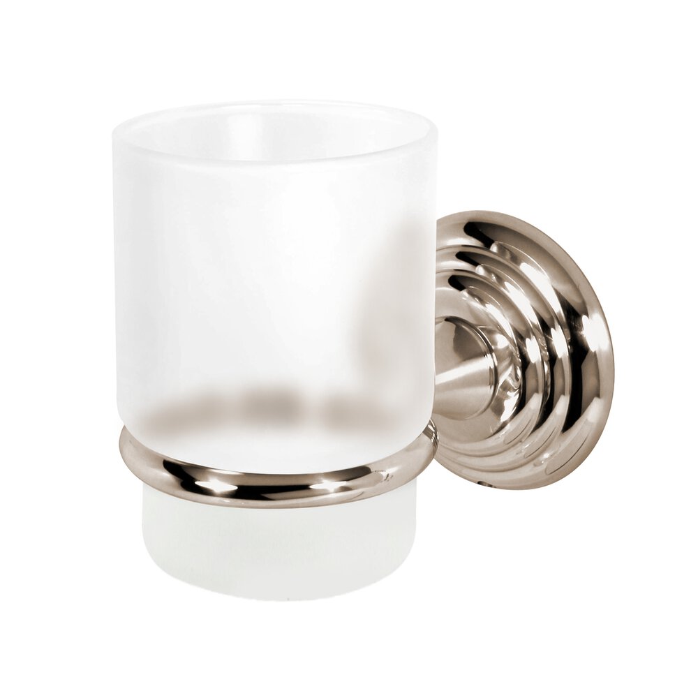 Tumbler Holder with Tumbler in Polished Nickel