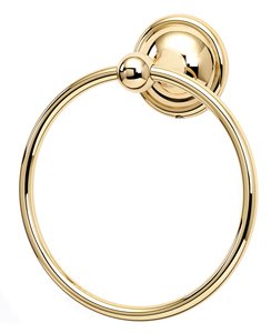 6" Towel Ring in Polished Brass