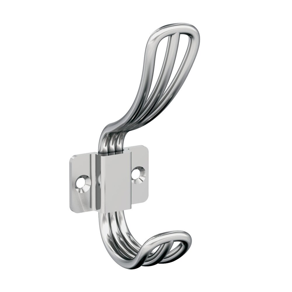 Vinland Double Prong Wall Hook in Chrome