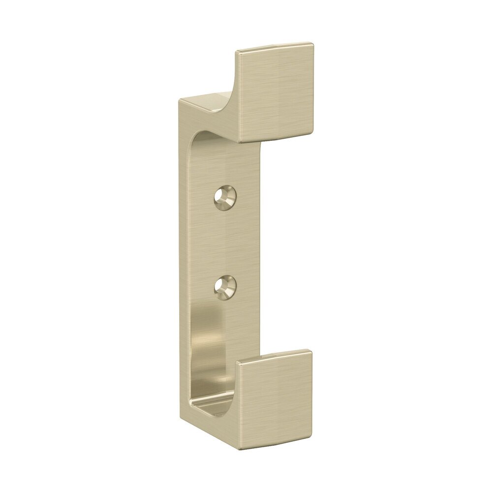 Bray Double Prong Wall Hook in Golden Champagne