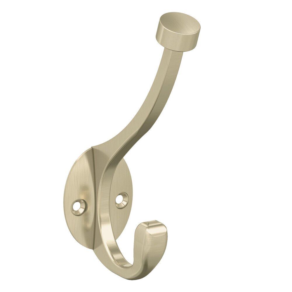Adare Double Prong Wall Hook in Golden Champagne