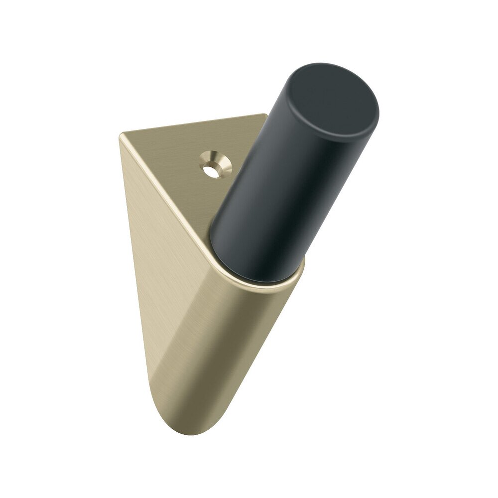 Acclivity Single Prong Wall Hook in Golden Champagne/Matte Black