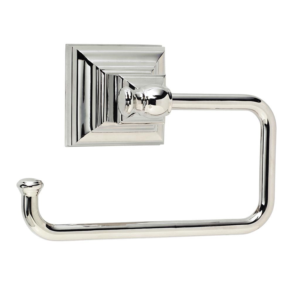 Single Arm Tissue Roll Holder in Polished Nickel