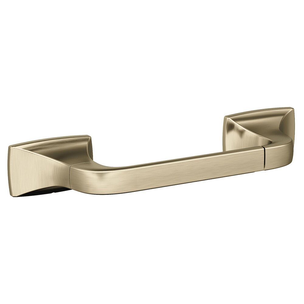 Pivoting Double Post Toilet Paper Holder in Golden Champagne