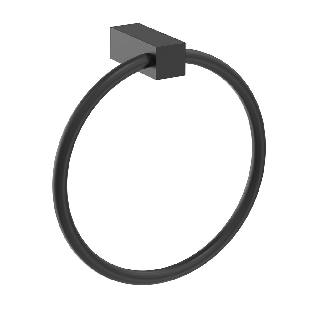 6 1/2" (165 mm) Length Towel Ring in Matte Black