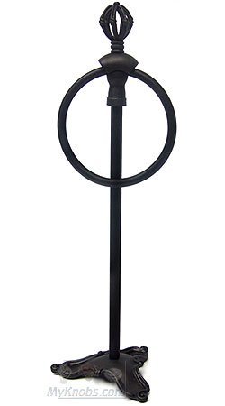 Bathroom Accessory Mai Oui Vanity Towel Ring in Black with Copper Wash