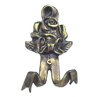 Rose Teacup Hook in Bronze with Black Wash