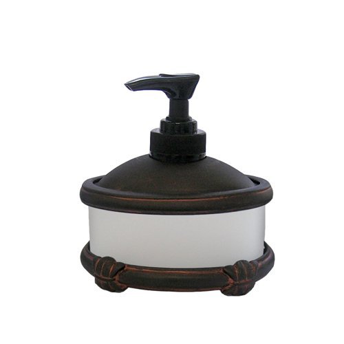Bathroom Accessory Vanity Top Pompeii Small Dispenser in Pewter with Maple Wash