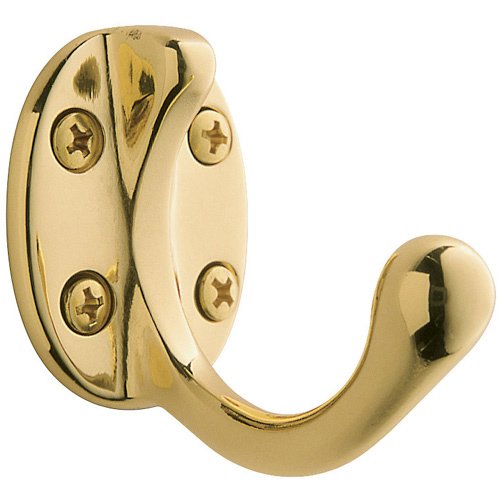 Single Costume Hook in Lifetime PVD Polished Brass