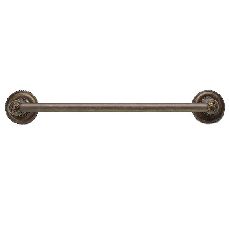 16" on Center Towel Bar with 5/8" Smooth Center in Antique Brass