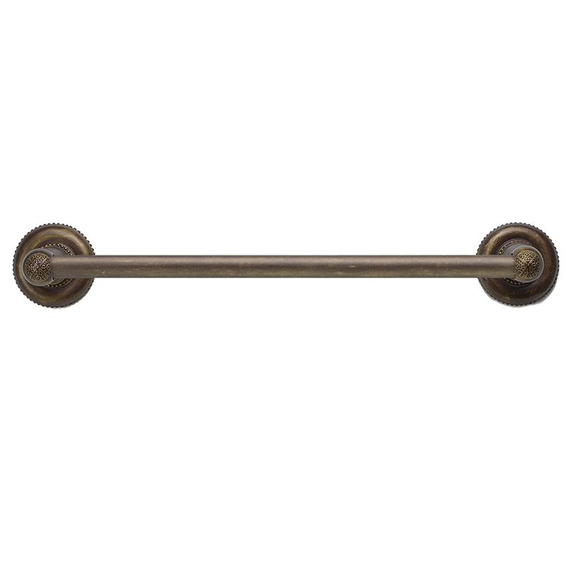 36" on Center Towel Bar with 5/8" Smooth Center in Antique Brass