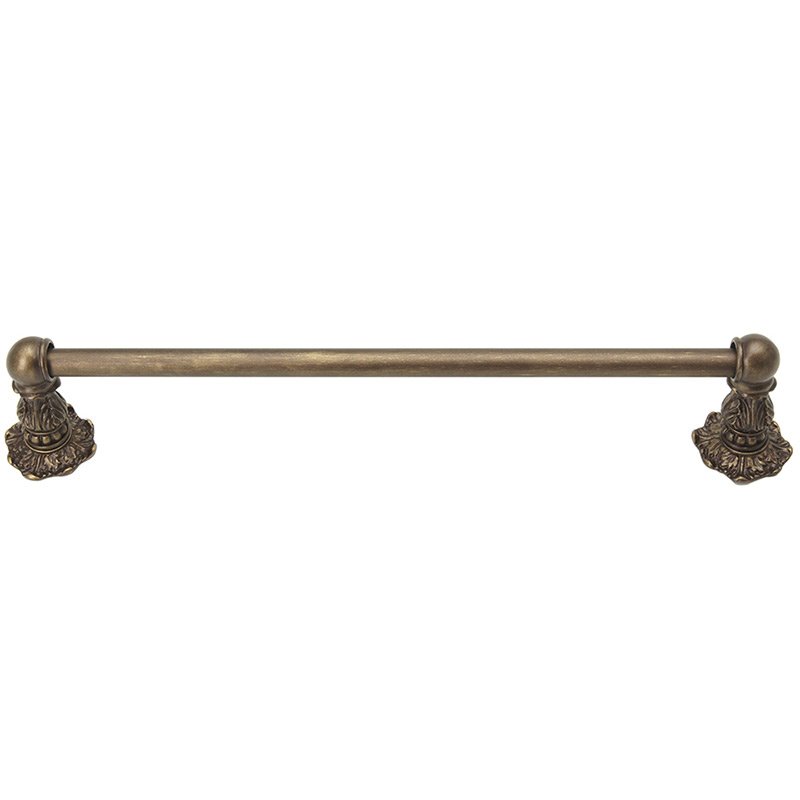 16" Towel Bar with 5/8" Smooth Center in Antique Brass