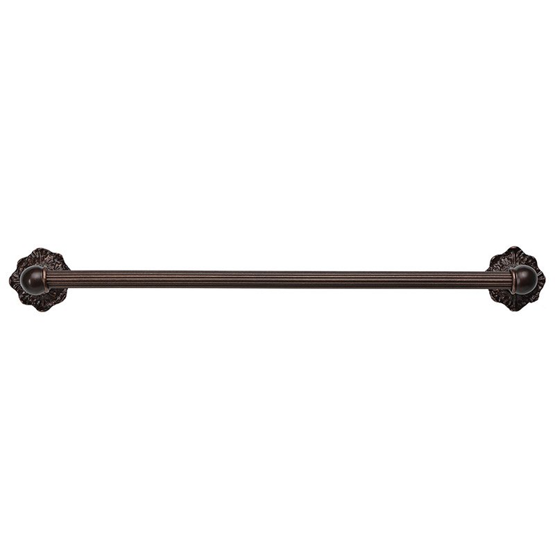 16" Centers Towel Bar with 5/8" Reeded Center Renaissance Style in Oil Rubbed Bronze