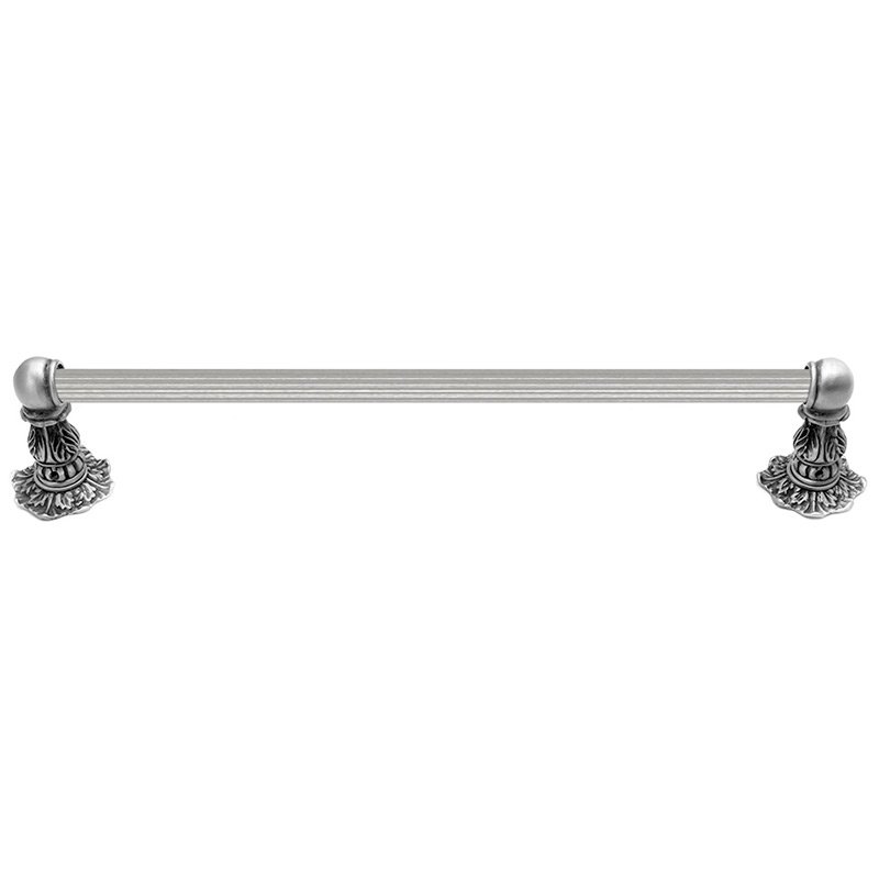 24" Centers Towel Bar with 5/8" Reeded Center Renaissance Style in Satin
