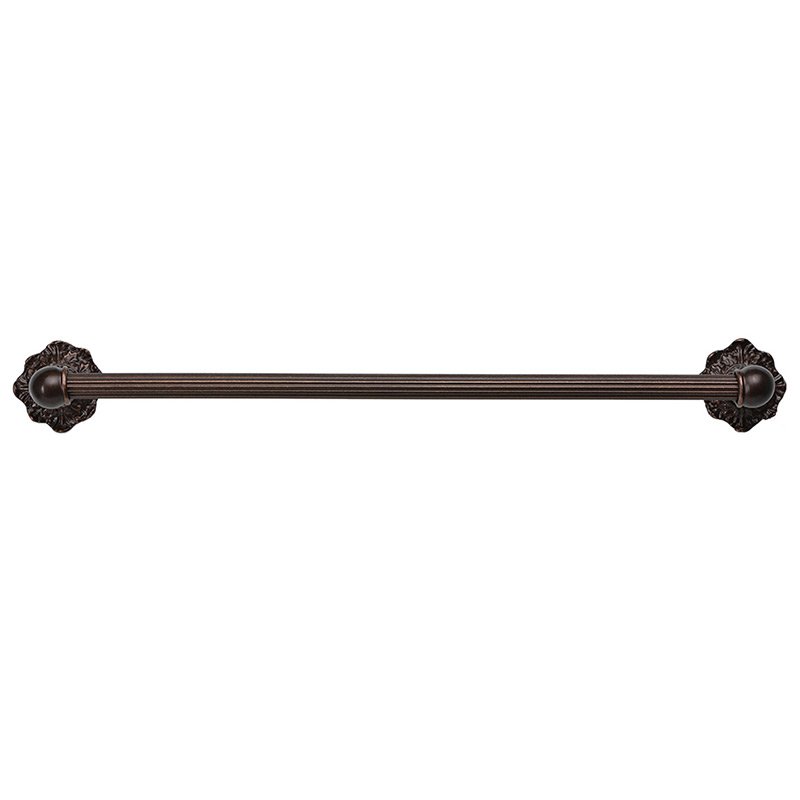 32" Centers Towel Bar with 5/8" Reeded Center Renaissance Style in Oil Rubbed Bronze