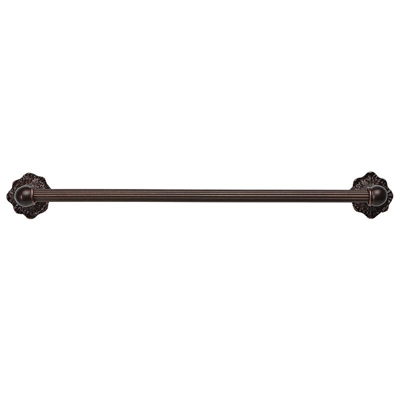36" Centers Towel Bar with 5/8" Reeded Center Renaissance Style in Oil Rubbed Bronze