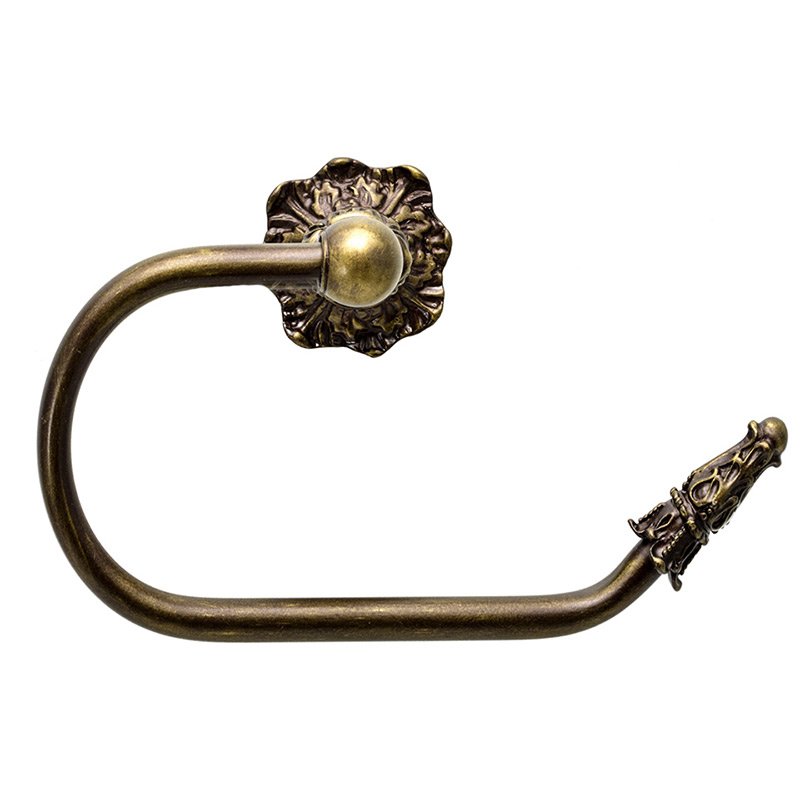 Swing Smooth Toilet Paper Holder Right in Antique Brass