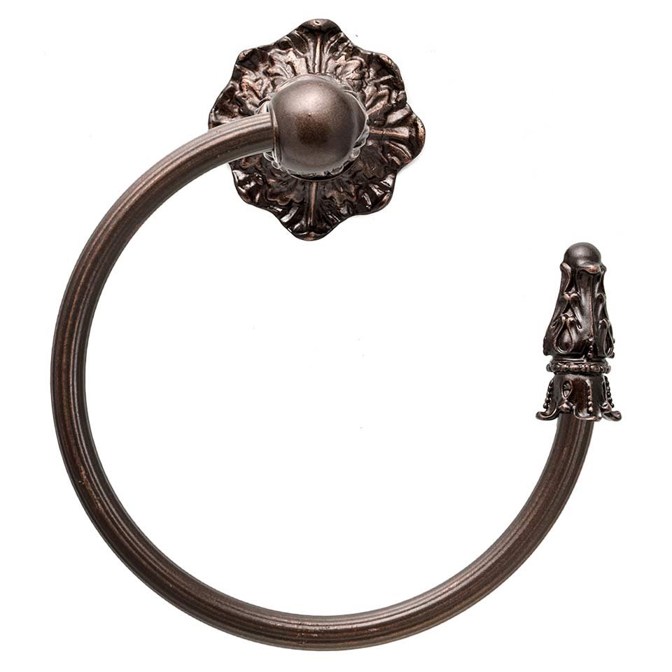 Acanthus Swing Towel Reeded Ring Right Renaissance Style in Jet