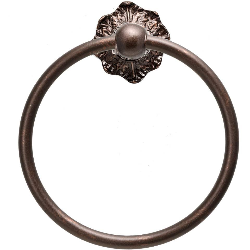 Acanthus Full Swing Towel Smooth Ring Renaissance Style in Platinum