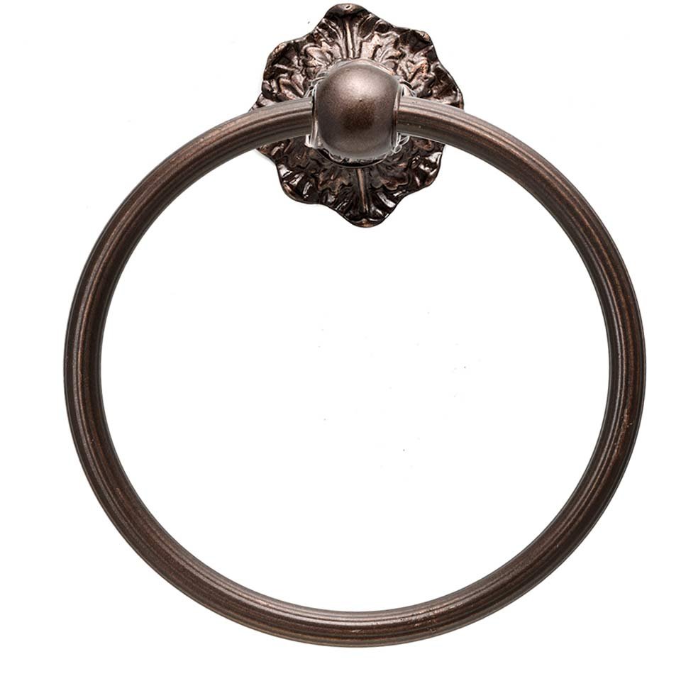 Acanthus Full Swing Towel Reeded Ring Renaissance Style in Bronze