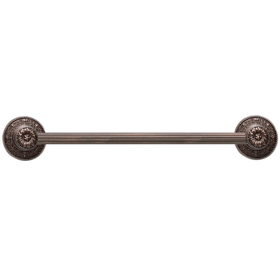 16" Centers Towel Bar Rosette Style in Antique Brass