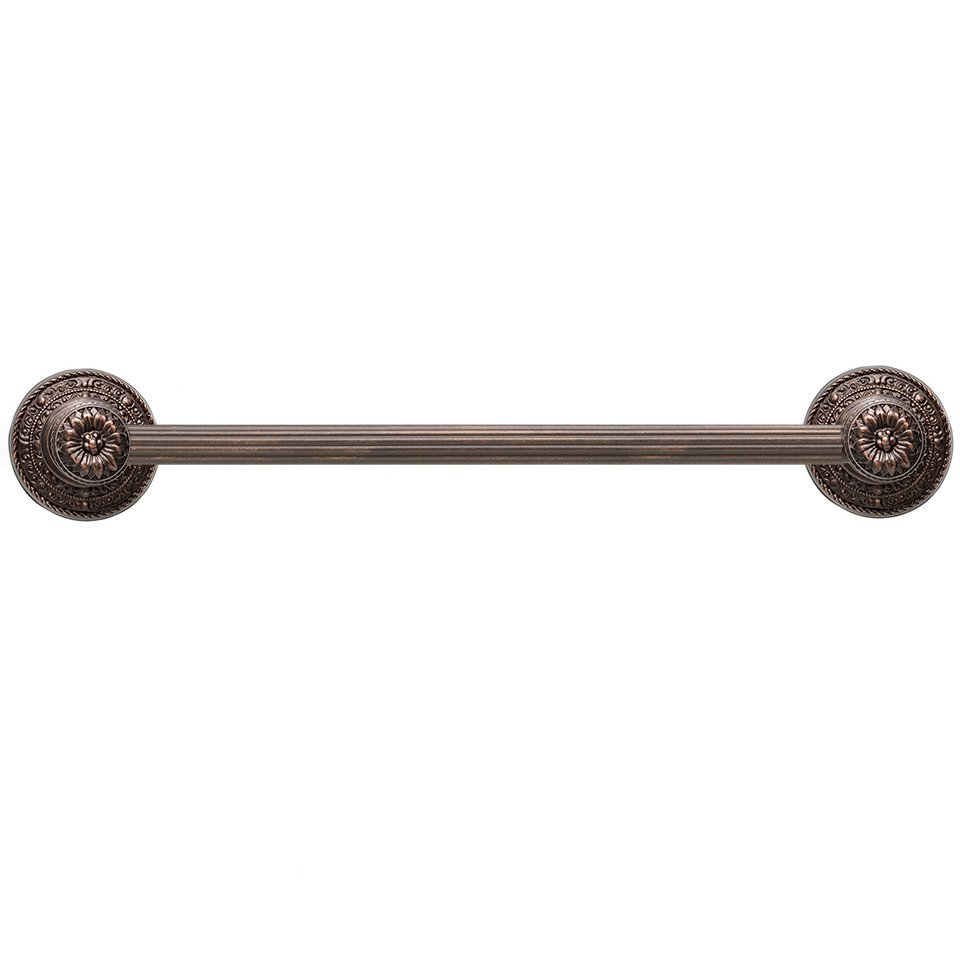 24" Centers Towel Bar Rosette Style in Antique Brass