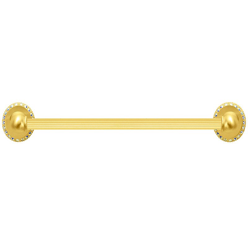 16" Centers Approx Towel Bar 5/8" Reeded Center In Satin Gold