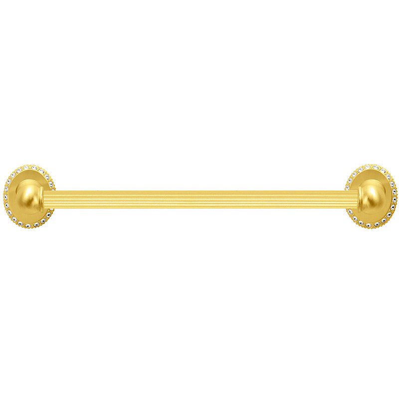 16" Centers Approx Towel Bar 5/8" Reeded Center In Satin Gold