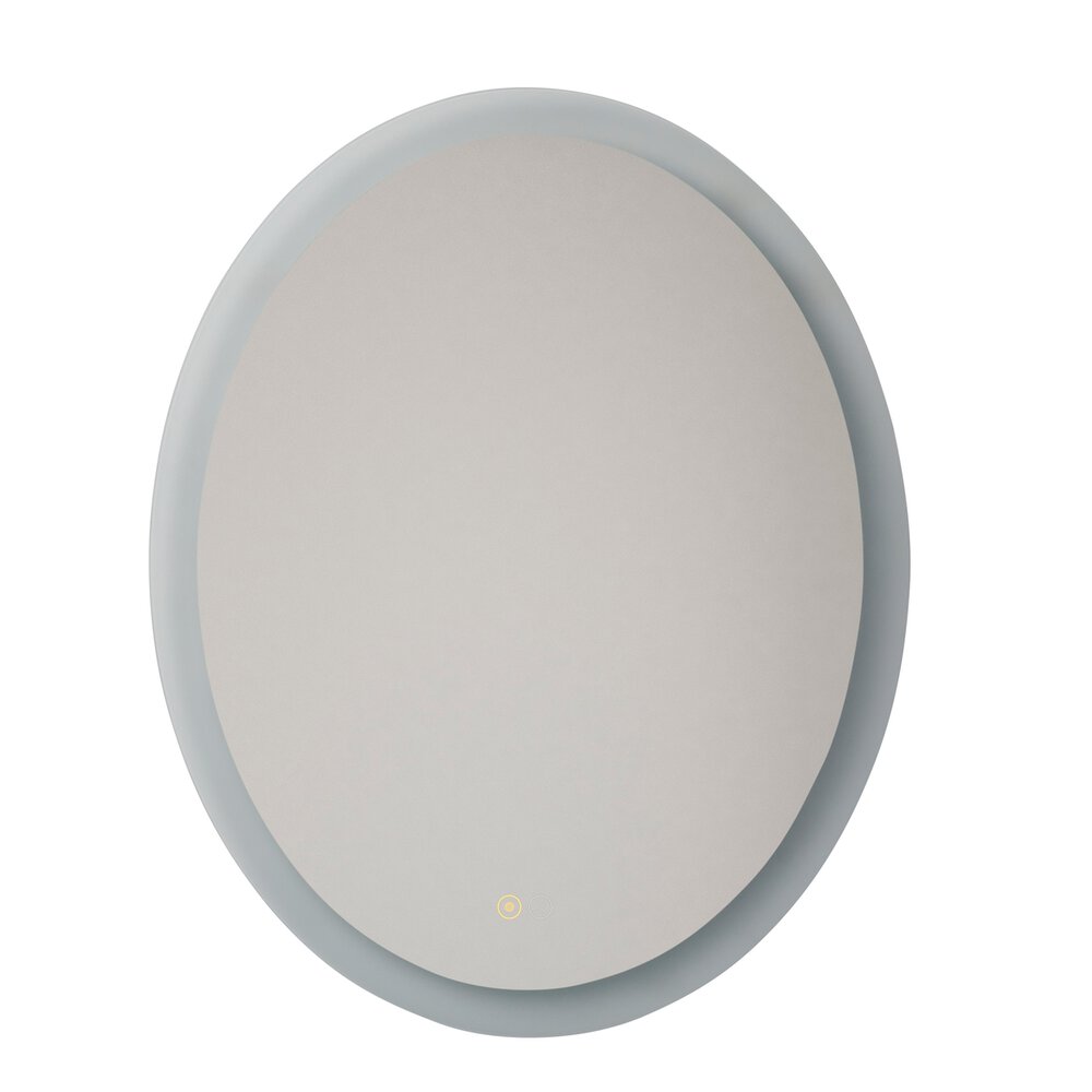 Led Oval Mirror 30" X 24" In White