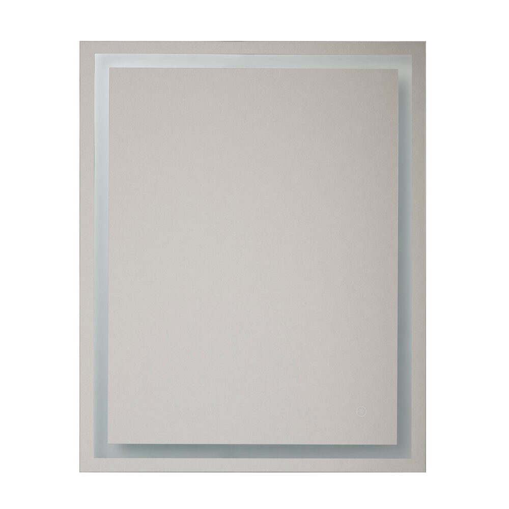 Led Rectangle Mirror 30" X 24" In White