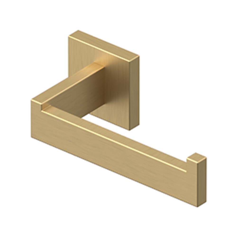 Toilet Paper Holder Single Post in Brushed Brass