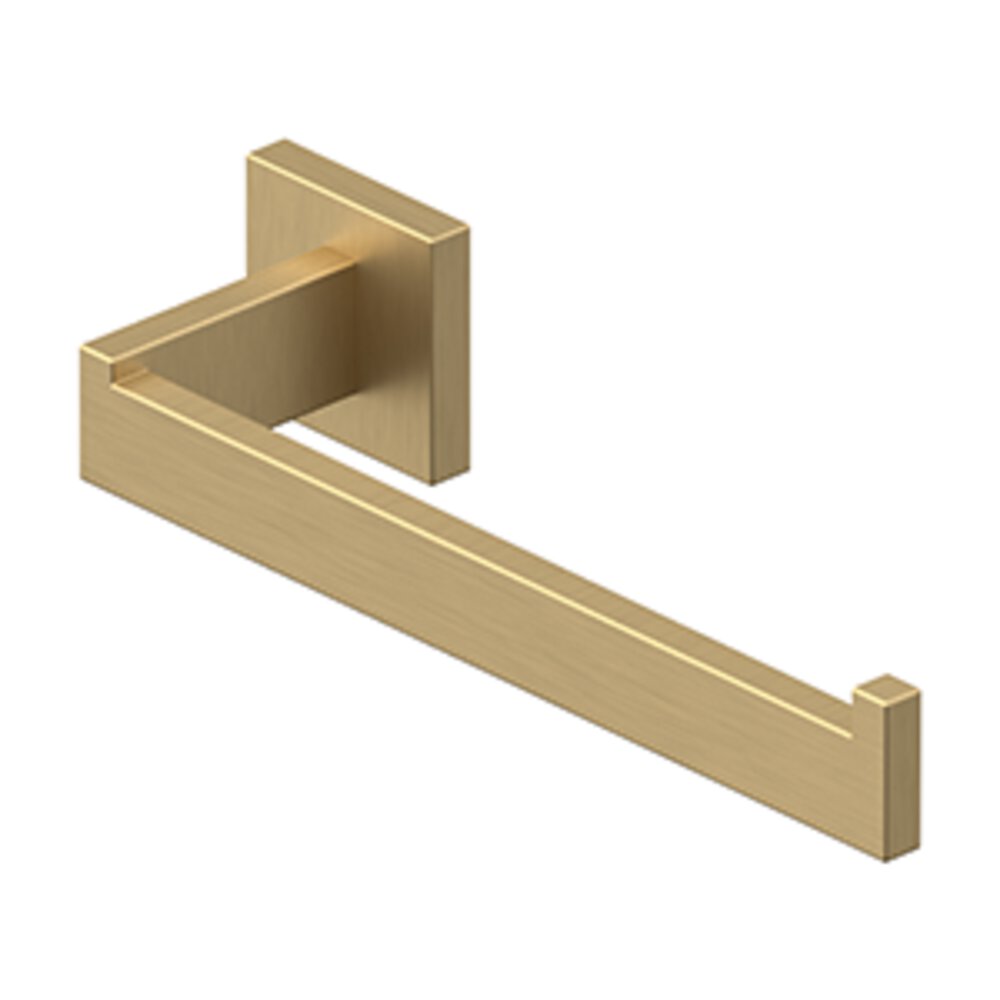 10" Single Post Towel Bar in Brushed Brass